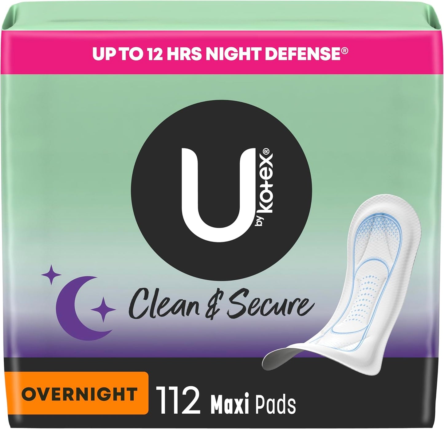 U by Kotex Clean & Secure Overnight Pads